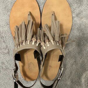 Rebecca Minkoff Leather Tassel Sandal - Size 7.5
